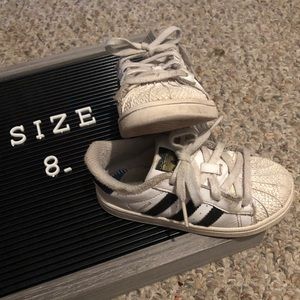 Adidas White Toddler 8